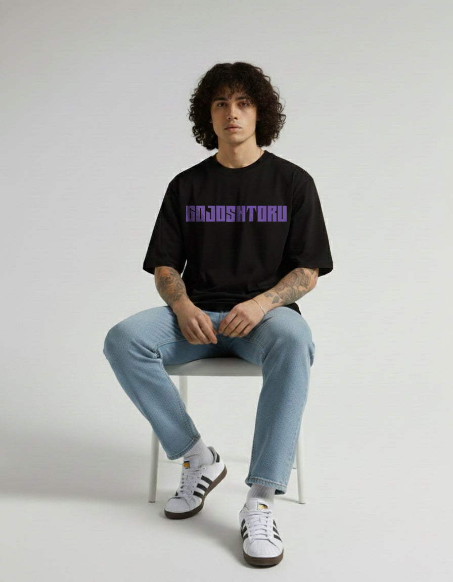 HIGHZOO Men's Oversized Stylish Printed T-shirt - Black